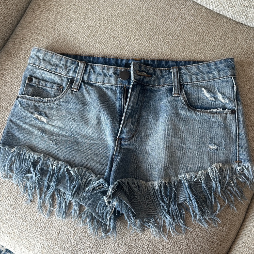 STS Blue Distressed Frayed Jean Shorts